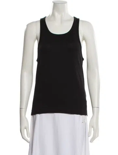 Pre-owned Essentials Scoop Neck Sleeveless Top In Black