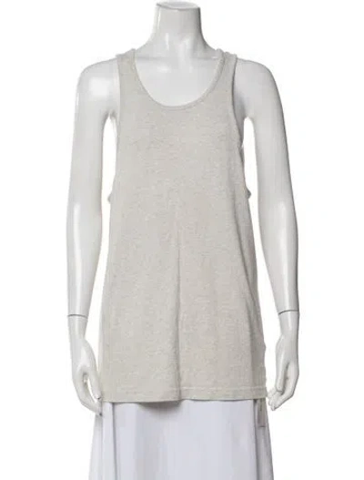 Pre-owned Essentials Scoop Neck Sleeveless Top In Neutrals