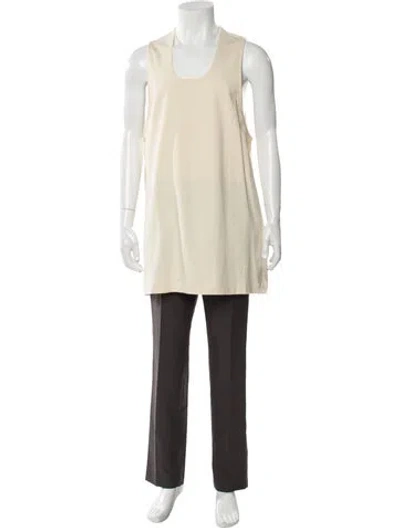 Pre-owned Essentials Scoop Neck Sleeveless T-shirt In Neutral