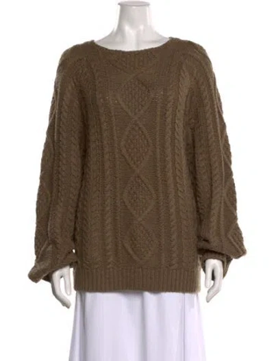 Pre-owned Essentials Scoop Neck Sweater In Green