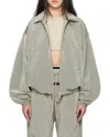 Essentials Gray Shell Bomber Jacket In Gray