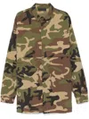 Essentials Nylon Camouflage Overshirt For In Green