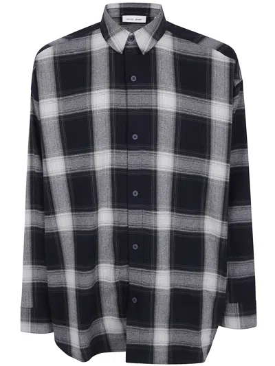 Essentials Shirt Plaid "button Up Shirt" In Black
