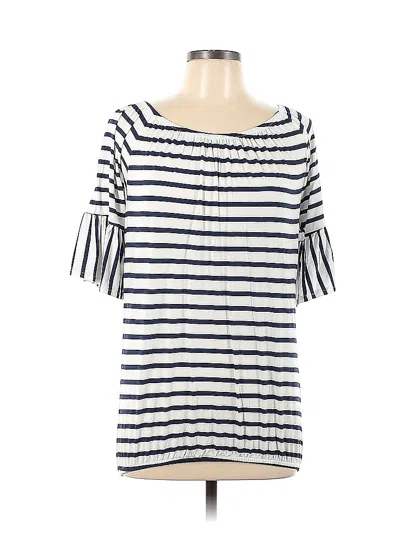 Pre-owned Essentials Short Sleeve Top Blue Boatneck Tops