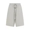 Essentials Logo-label Track Shorts In Gray