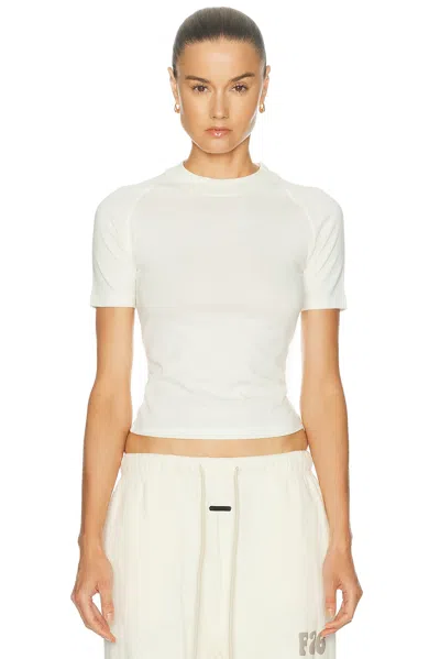 Essentials Shrunken Baseball Tee In White