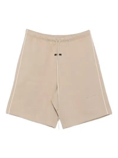 Essentials Side-striped Shorts In Neutral