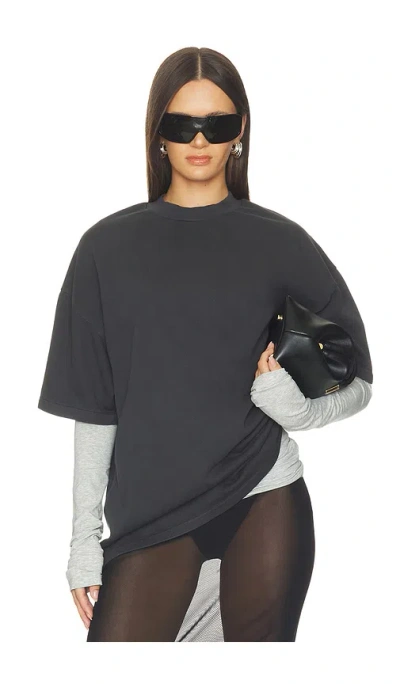 Essentials Signature 90's Fit Tee In Black