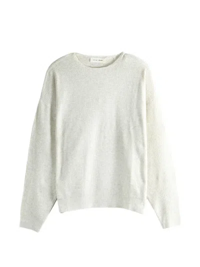 Essentials Signature 90's Waffle-knit Sweater In White