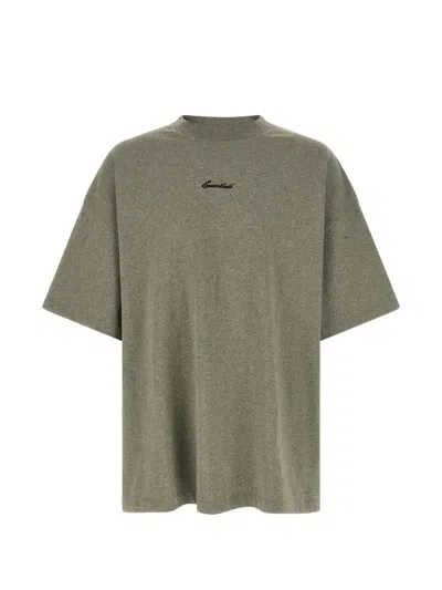 Essentials Signature 90s Logo-embroidered Cotton T-shirt In Brown