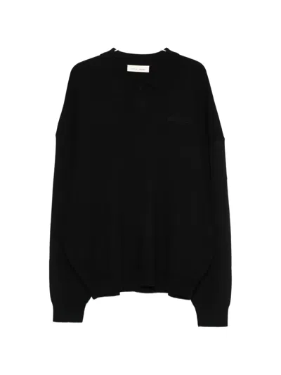 Essentials Signature 90s Logo-embroidered Polo Shirt In Black