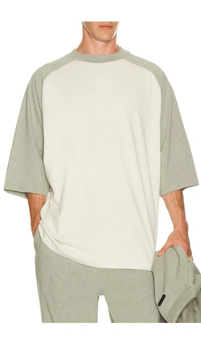 Essentials Signature Baseball Tee In Gray