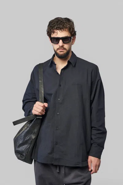 Essentials Signature Button Up Shirt In Black
