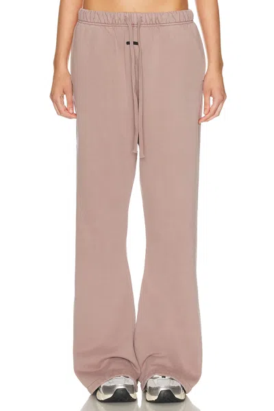 Essentials Signature Classic Fit Flare Fleece Sweatpant In Brown