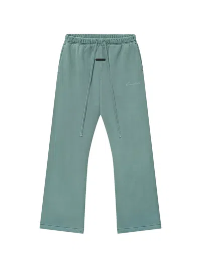 Essentials Signature Classic Flared Track Pants In Blue