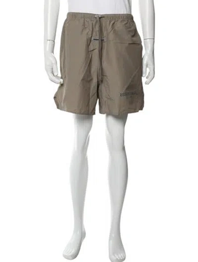 Pre-owned Essentials Signature Logo Cargo Shorts In Gray