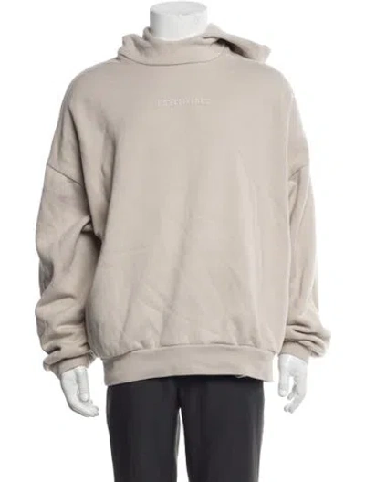 Pre-owned Essentials Signature Logo Crew Neck Hoodie In Neutrals
