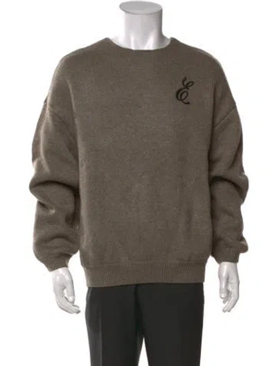 Pre-owned Essentials Signature Logo Crew Neck Pullover In Neutrals
