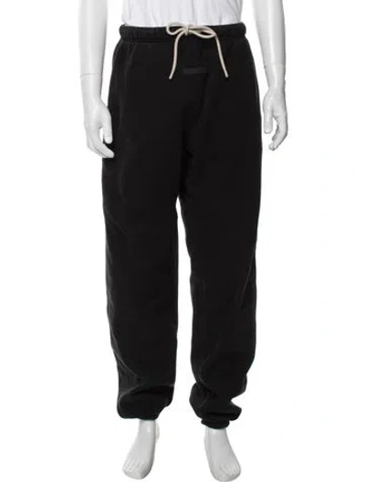 Pre-owned Essentials Signature Logo Embroidered Accent Lounge Bottoms In Black
