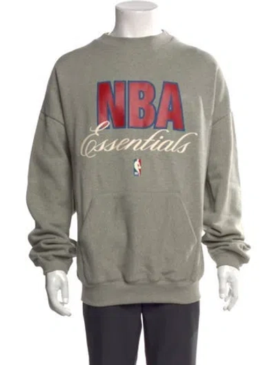 Pre-owned Essentials Signature Logo Graphic Print Sweatshirt In Grey