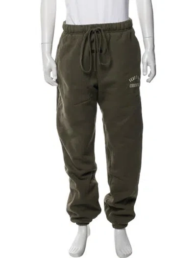 Pre-owned Essentials Signature Logo Lounge Bottoms In Green