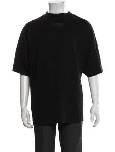 Pre-owned Essentials Signature Logo Mock Neck T-shirt In Black