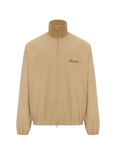 Essentials Signature Logo-embroidered Jacket In Neutral