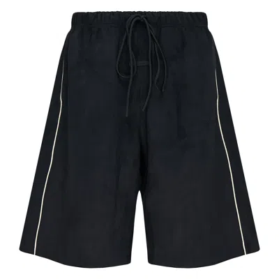 Essentials Signature Relaxed Shorts In Black