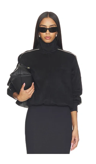 Essentials Signature Vintage Fit Track Jacket In Black