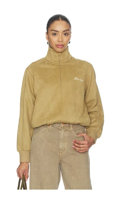 Essentials Signature Vintage Fit Track Jacket In Brown