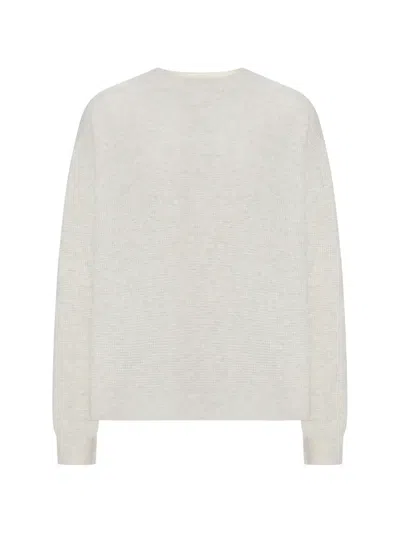 Essentials Signature Waffle 90s Crewneck Sweater In Nude