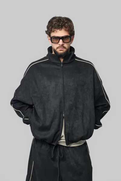 Essentials Signtature Modern Track Jacket W/ Piping In Black