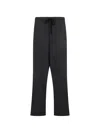 Essentials Silk-blend Pleat-front Drawstring Pants In Black
