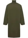 Essentials Single-breasted Trench Coat In Green