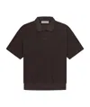 Essentials Single-button Short-sleeved Polo Shirt In Black