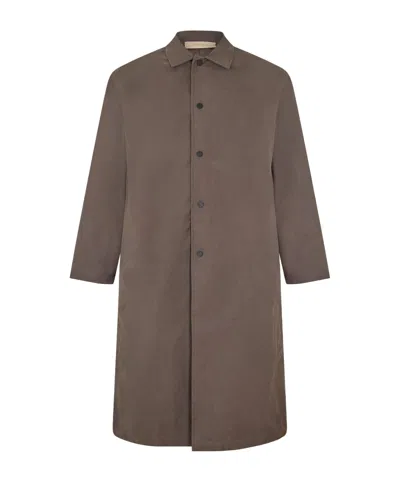 Essentials Single-breasted Trench Coat In Green