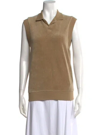 Pre-owned Essentials Sleeveless Polo In Neutral