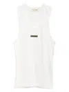 Essentials Ribbed Scoop-neck Tank Top In White
