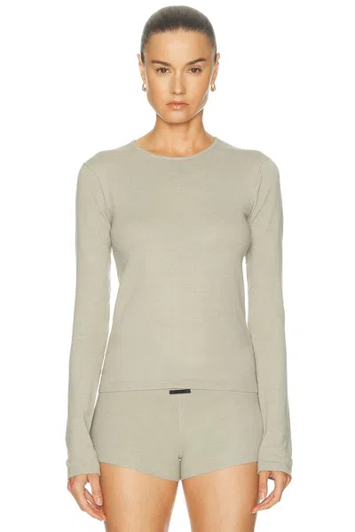 Essentials Slim Long Sleeve Top In Neutral