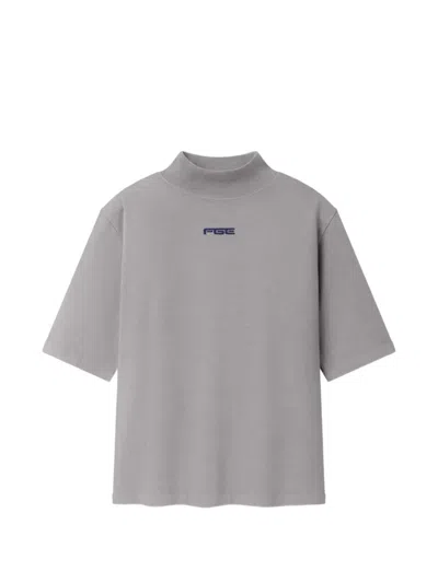 Essentials Slim Mockneck T-shirt In Gray