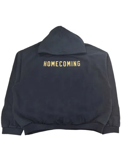 Essentials Slogan-print Hoodie In Black