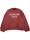 Essentials Heavy Fleece Crewneck Sweatshirt In 红色