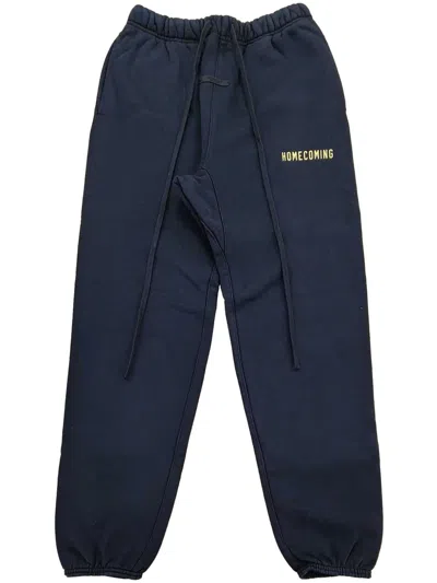 Essentials Slogan-print Track Pants In Black