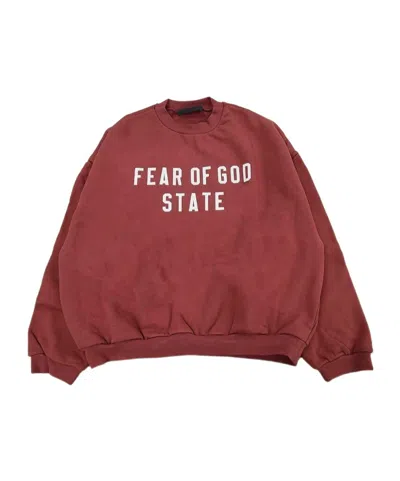 Essentials Slogan Printed Sweatshirt In Brown