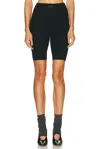Essentials Soft Rib Biker Short In Black