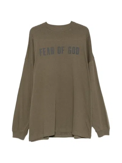 Essentials Sport Mesh Merch Long-sleeve T-shirt In Brown
