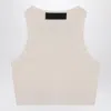 Essentials Waffle Tank Top In White