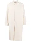 Essentials Spread-collar Buttoned Trench Coat In Neutrals