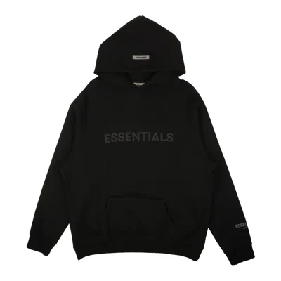 Essentials Ss20 Black Front Logo Hoodie