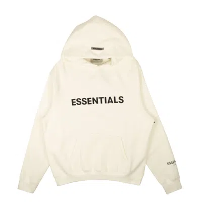 Essentials Ss20 White Front Logo Hoodie